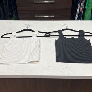 Set of 2 Abercrombie crop sweater tanks